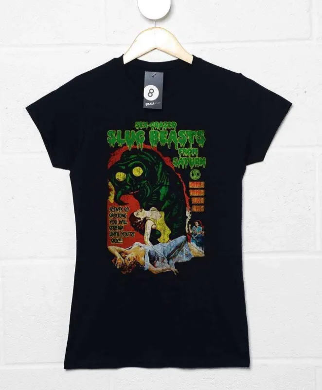 Deathray B Movie Sex Crazed Slugs Fitted Womens T-Shirt sold by 8Ball