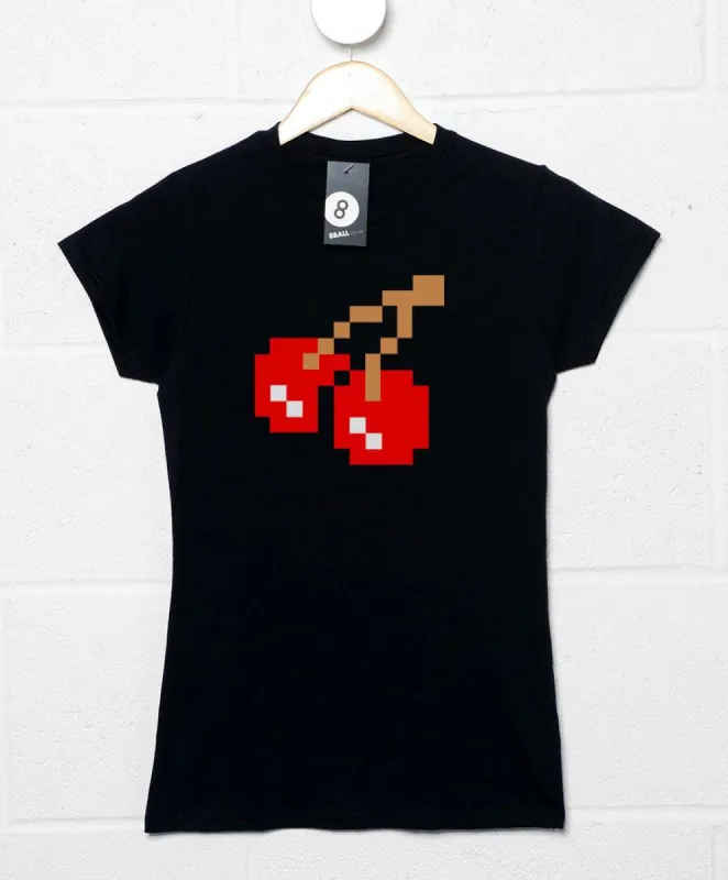 Gaming Pac-Man Cherry Womens T-Shirt sold by 8Ball