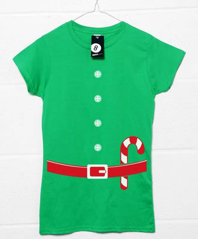 Christmas Elf Fitted Womens T-Shirt sold by 8Ball