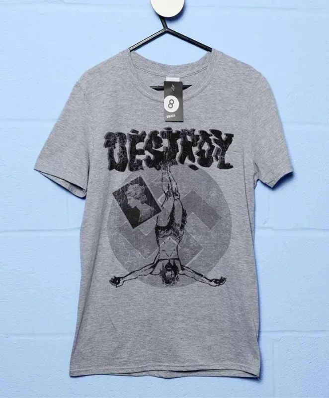 Punk Destroy BnW T-Shirt As Worn By The Sex Pistols sold by 8Ball