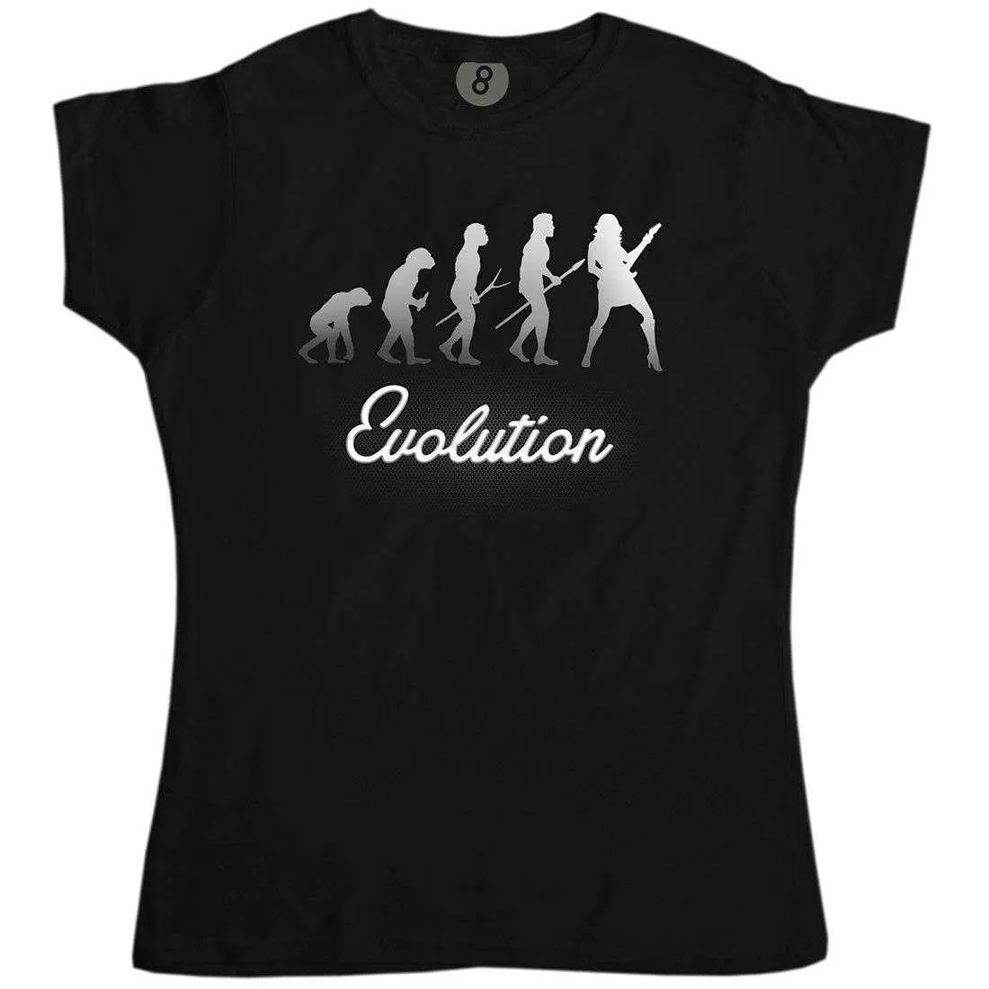 Evolution Of Guitar Womens T-Shirt sold by 8Ball