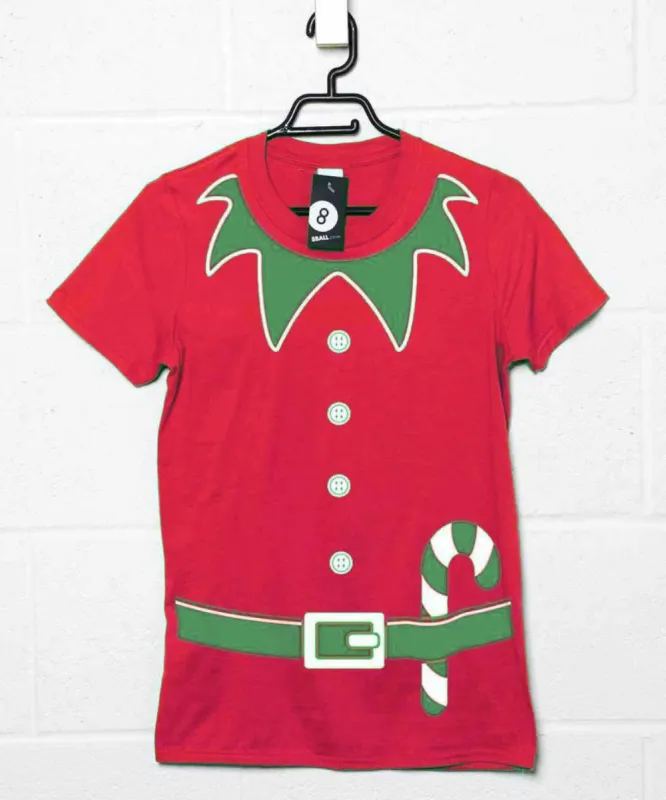 Mens Christmas Elf Red T-Shirt made by 8Ball