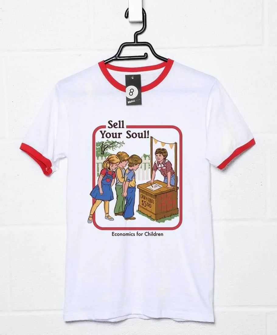 Steven Rhodes Sell Your Soul White & Red Ringer T-Shirt sold by 8Ball