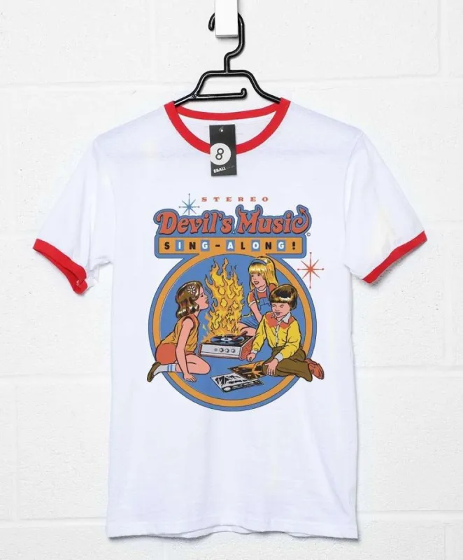 Steven Rhodes Devil's Music Ringer T-Shirt sold by 8Ball