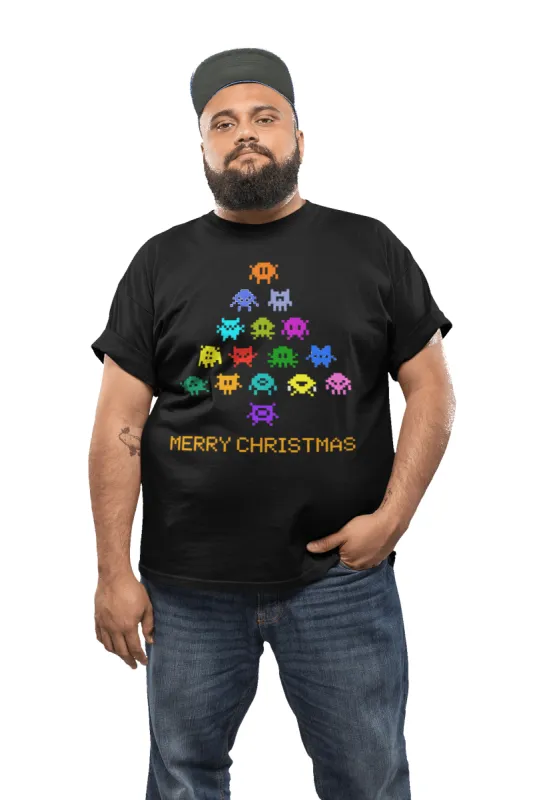 Invaders Christmas Tree Adult for Men and Women T-Shirt sold by 8Ball