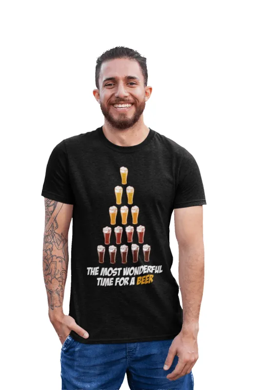 Christmas Beer Tree For Adult Men and Women T-Shirt sold by 8Ball