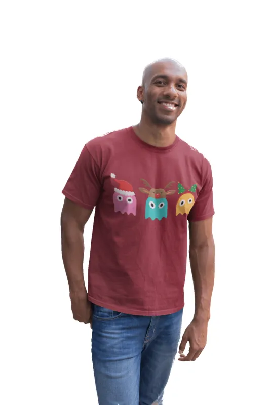 Unisex Adult Christmas Ghost Munching For Men and Women T-Shirt sold by 8Ball