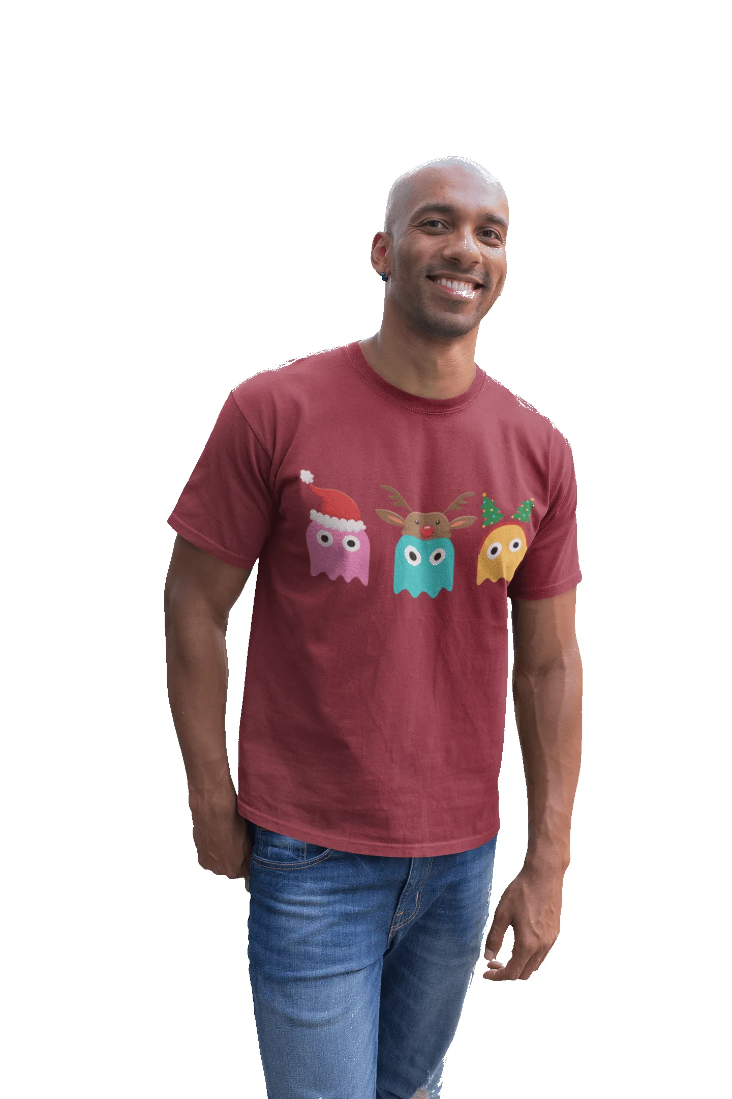 Unisex Adult Christmas Ghost Munching For Men and Women T-Shirt sold by 8Ball