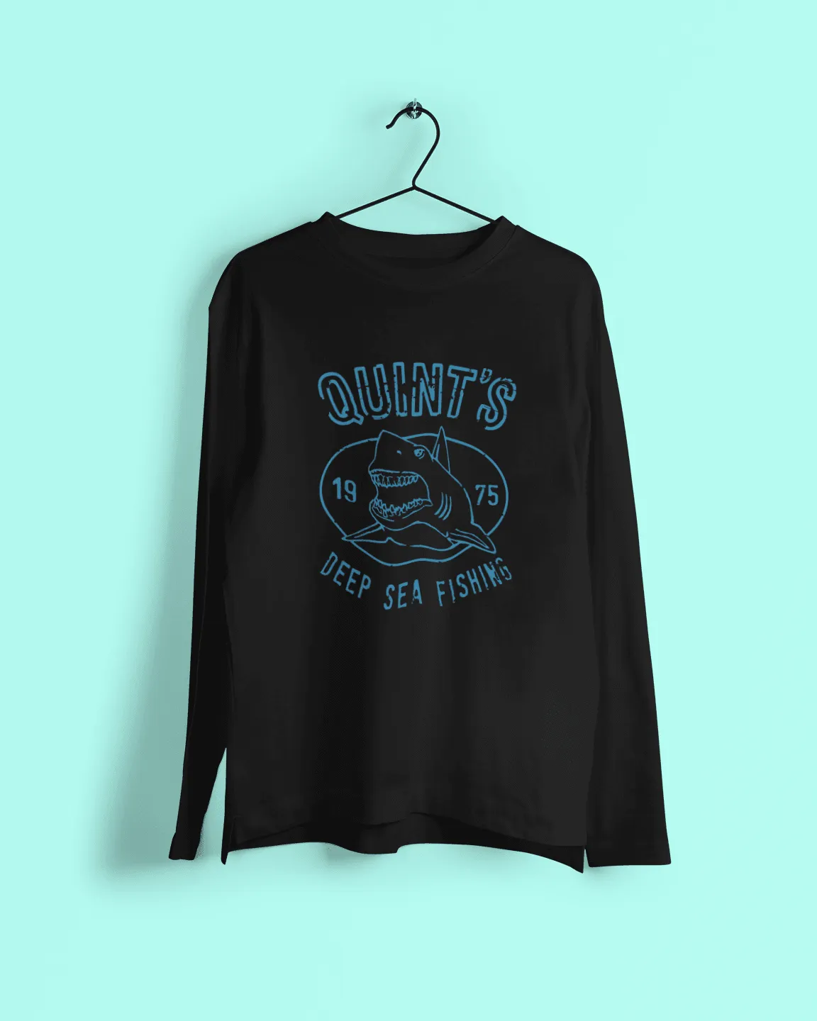 Quints Deep Sea Fishing Shark Long Sleeve T-Shirt sold by 8Ball product image thumbnail 2