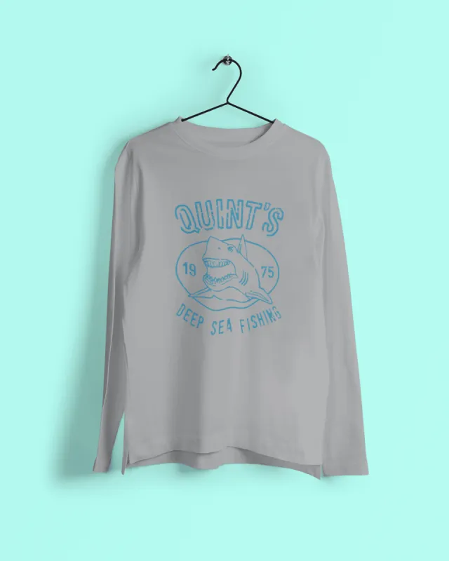 Quints Deep Sea Fishing Shark Long Sleeve T-Shirt made by 8Ball