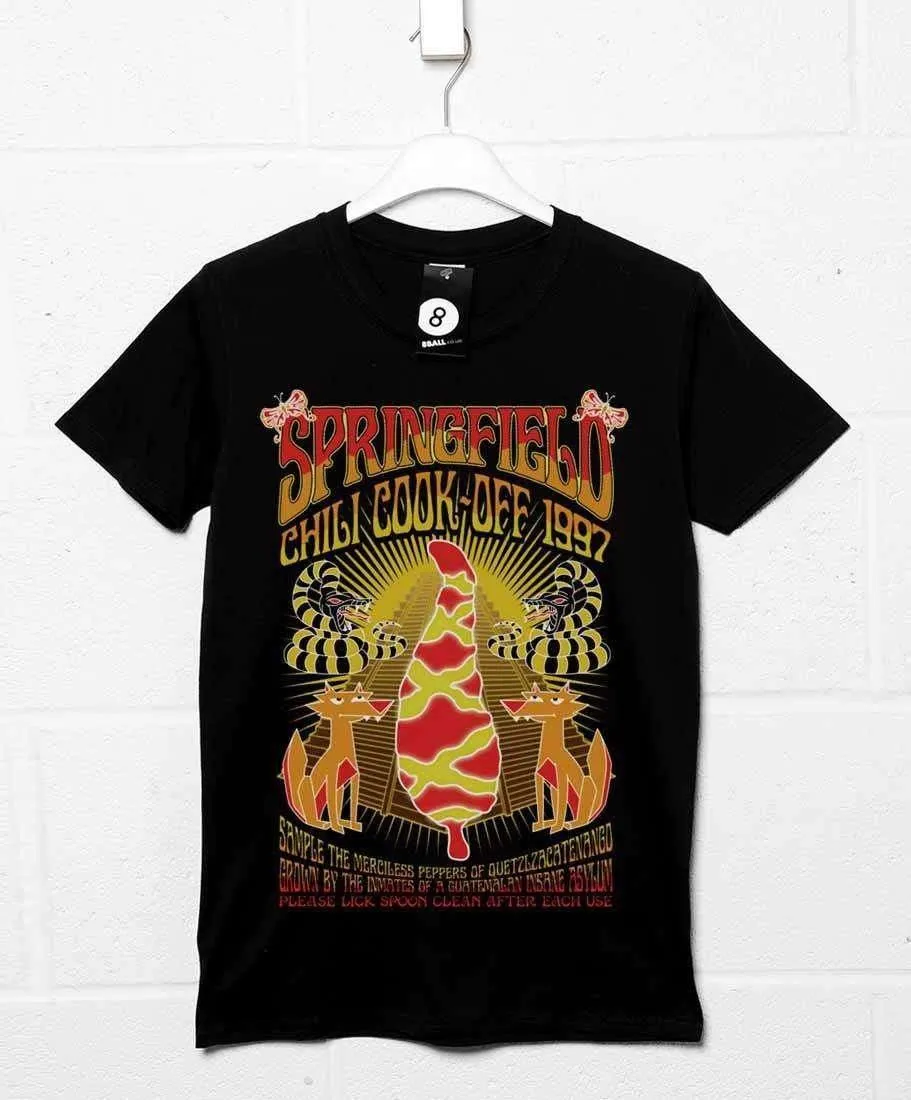 Springfield Chili Cook Off T-Shirt sold by 8Ball