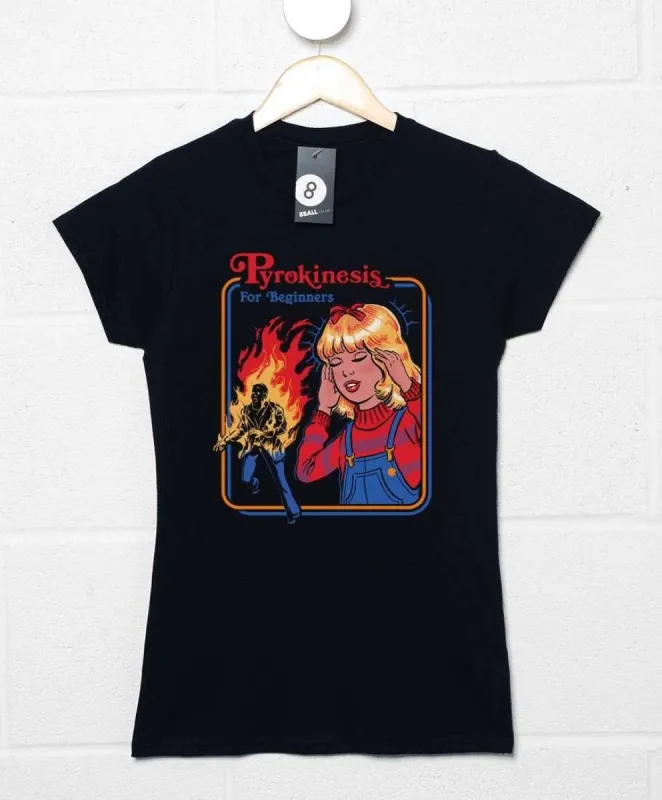 Steven Rhodes Pyrokinesis For Beginners Womens Fitted T-Shirt sold by 8Ball