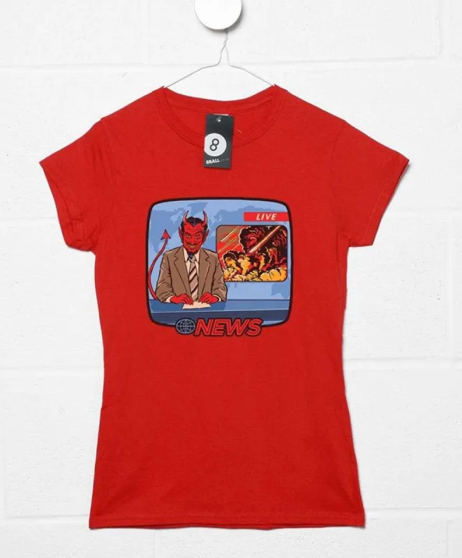 Steven Rhodes Breaking News Womens Fitted T-Shirt sold by 8Ball