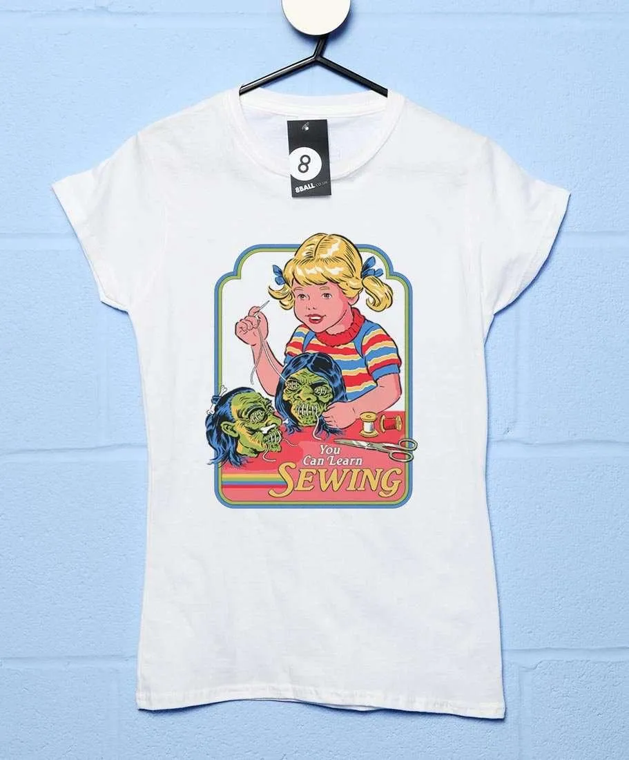 Steven Rhodes You Can Learn Sewing Fitted Womens T-Shirt sold by 8Ball