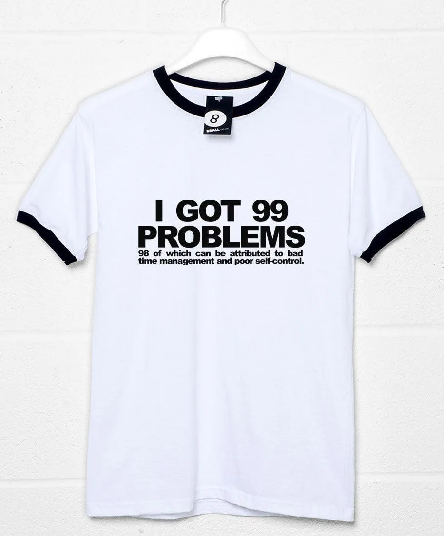 99 Self-Inflicted Problems T-Shirt sold by 8Ball product image thumbnail 3