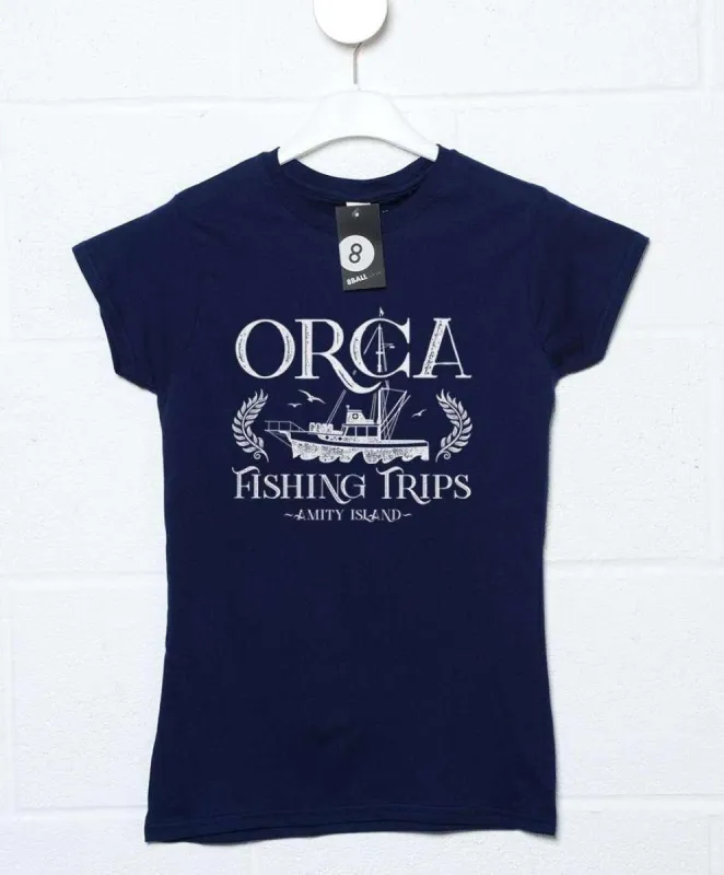 Orca Fishing Trips T-Shirt for Women sold by 8Ball