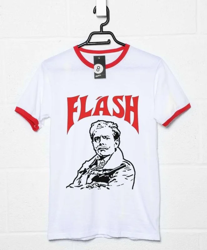 Lord Flashheart Flash Spoof Ringer T-Shirt made by 8Ball
