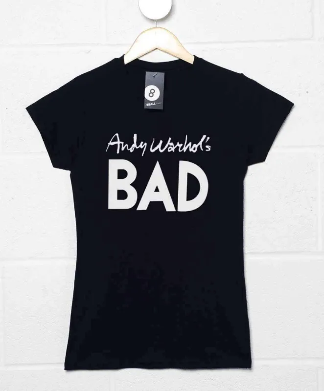 Andy Warhols Bad Womens Fitted T-Shirt As Worn by Debbie Harry sold by 8Ball