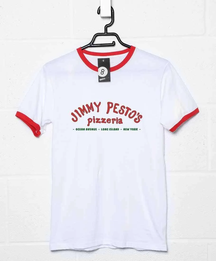 Jimmy Pesto's Pizzeria Ringer T-Shirt sold by 8Ball