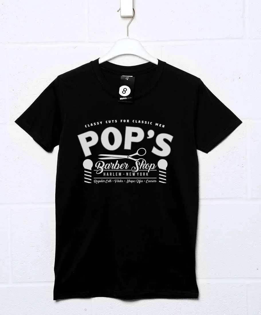 Pop's Barber Shop T-Shirt sold by 8Ball