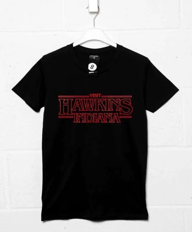 Visit Hawkins Indiana T-Shirt sold by 8Ball