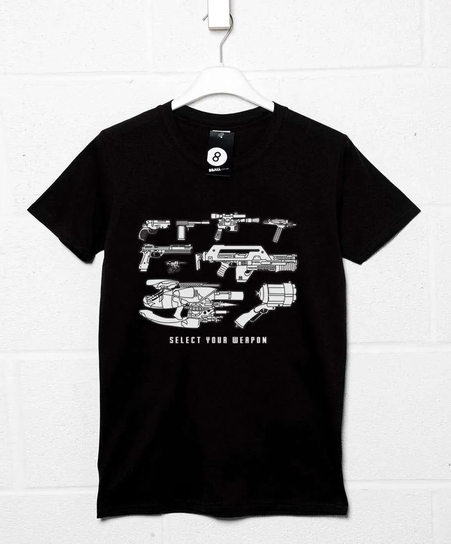 Select Your Weapon Movie Guns T-Shirt sold by 8Ball