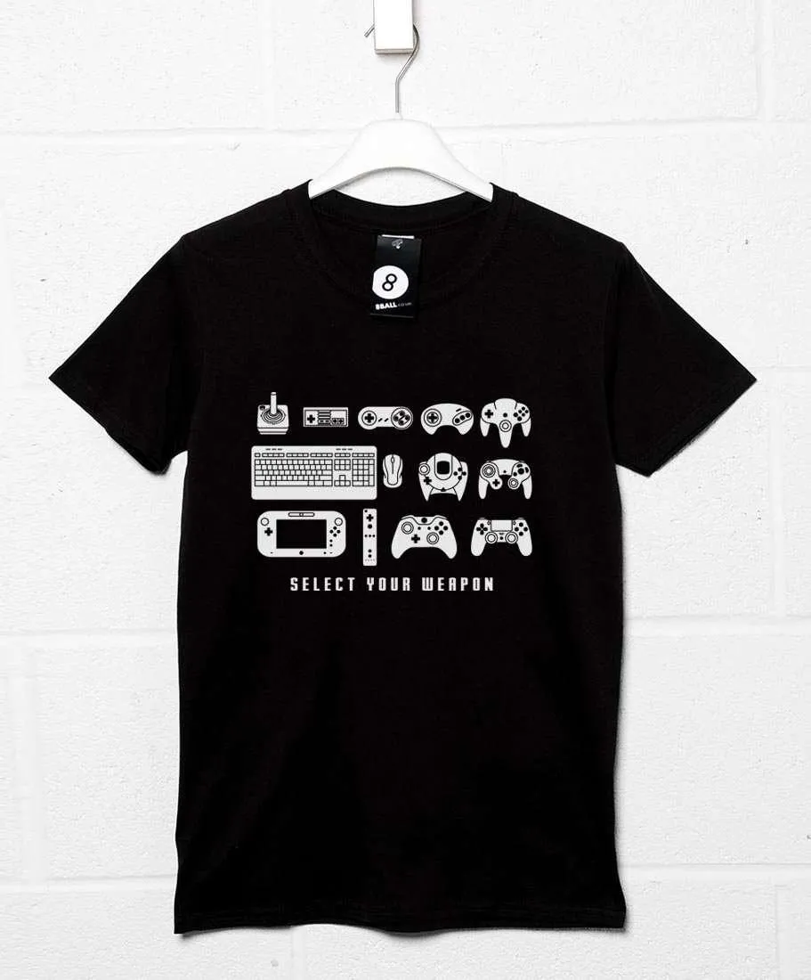 Select Your Weapon Game Controllers T-Shirt sold by 8Ball product image thumbnail 2