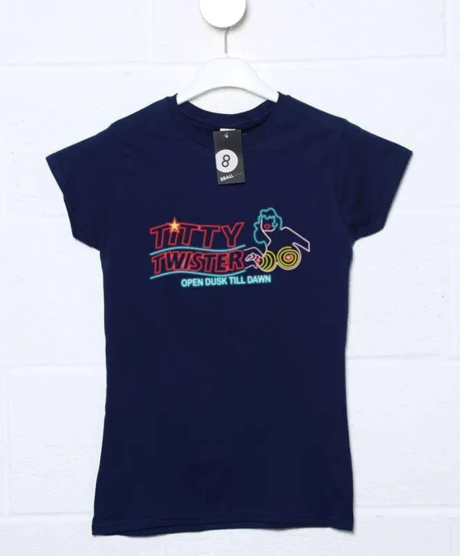 Titty Twister Womens Fitted T-Shirt sold by 8Ball