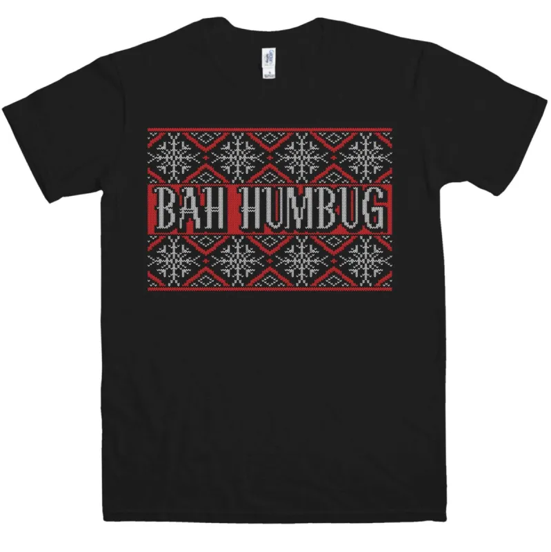 Knitted Jumper Style Bah Humbug T-Shirt sold by 8Ball