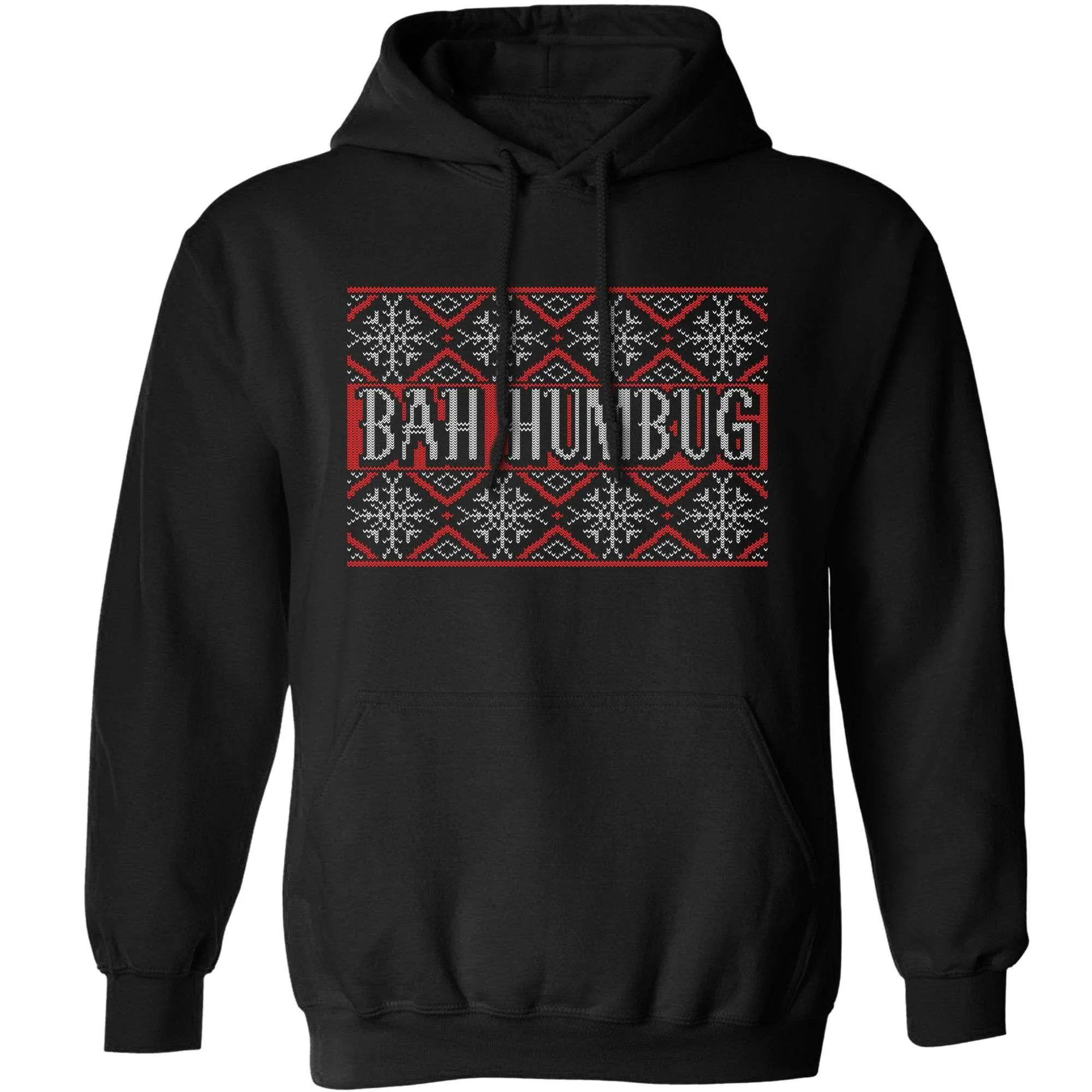 Bah Humbug Knitted Jumper Style Hoodie sold by 8Ball