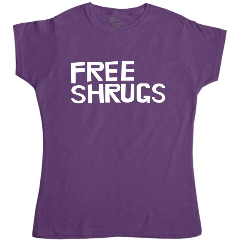 Free Shrugs Fitted Womens T-Shirt sold by 8Ball