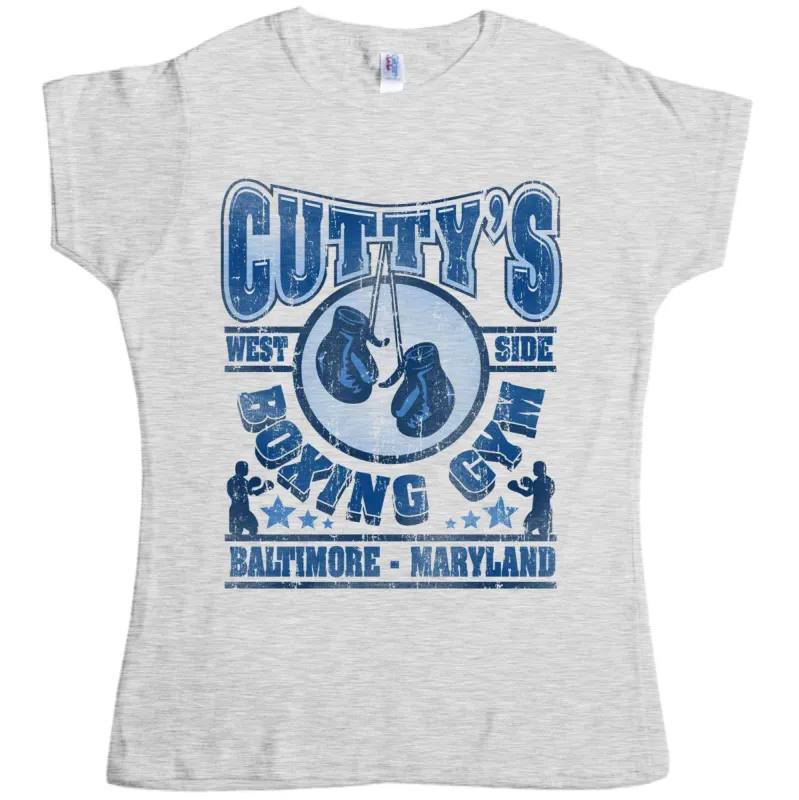 Cuttys Boxing Gym Womens T-Shirt sold by 8Ball