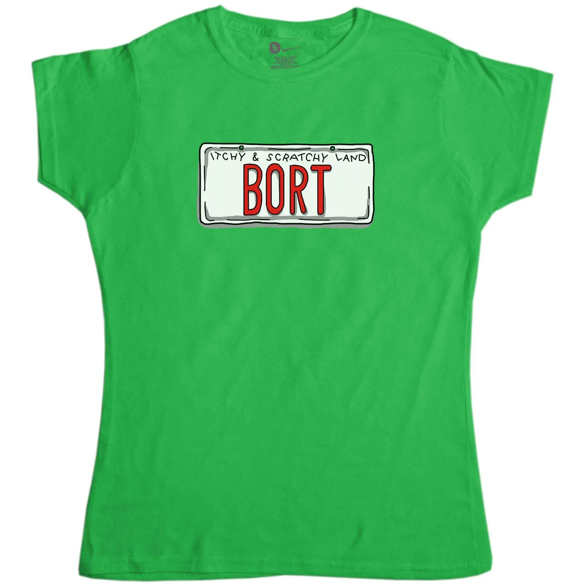 Bort License Plate Womens Fitted T-Shirt sold by 8Ball