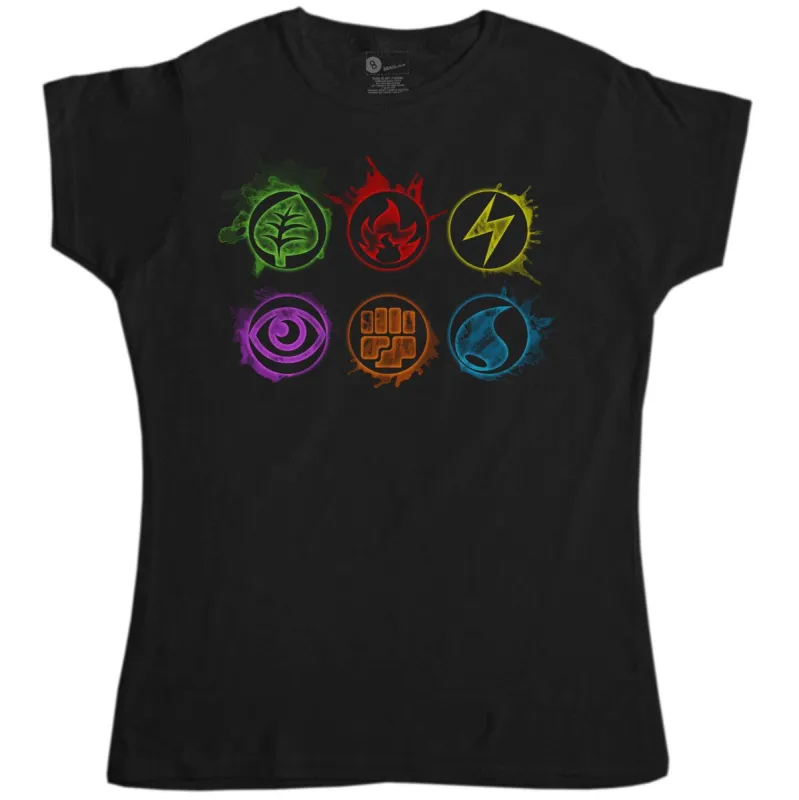 Energy Card Symbols T-Shirt for Women sold by 8Ball