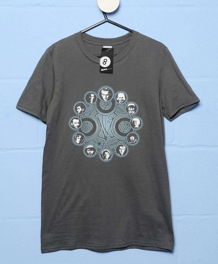 All 12 Doctors Clock Face Who T-Shirt sold by 8Ball