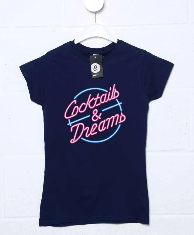Cocktails And Dreams Logo Fitted Womens T-Shirt sold by 8Ball