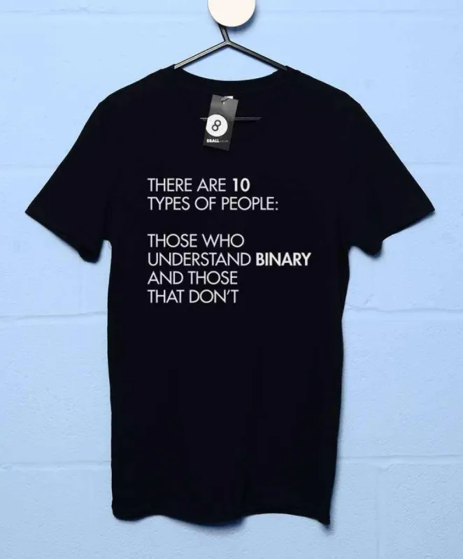10 Types Of People Binary T-Shirt sold by 8Ball