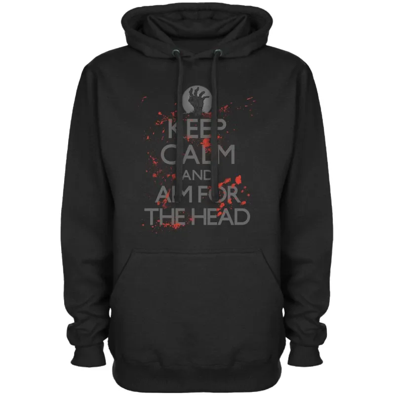 Funny Keep Calm And Aim For The Head Hoodie sold by 8Ball