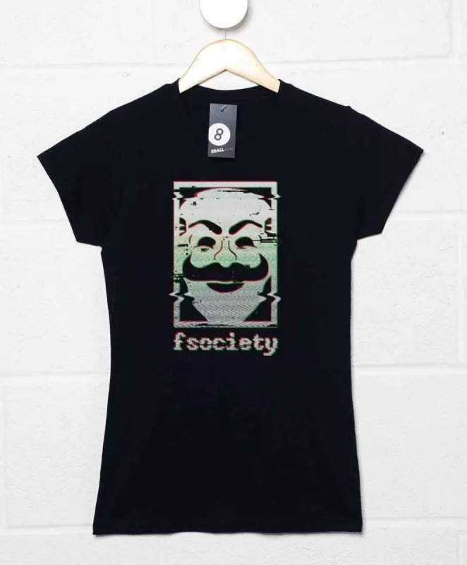 F Society Logo Womens Fitted T-Shirt sold by 8Ball