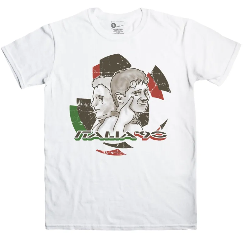 Football Gazza And Lineker Italia 90 T-Shirt sold by 8Ball