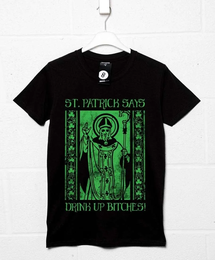 Drink Up for Saint Patrick T-Shirt sold by 8Ball product image thumbnail 4