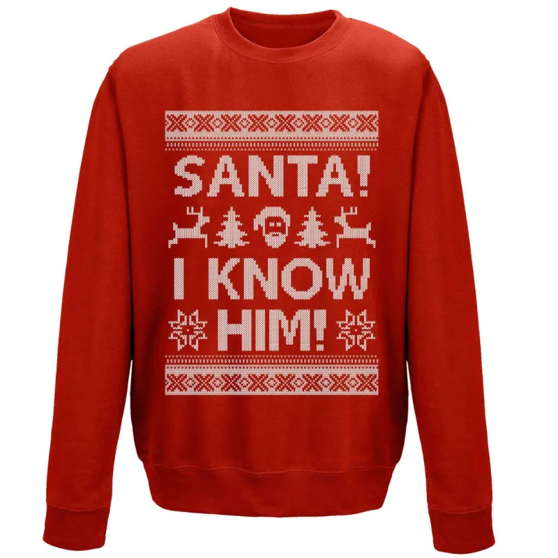Santa I Know Him Sweatshirt sold by 8Ball