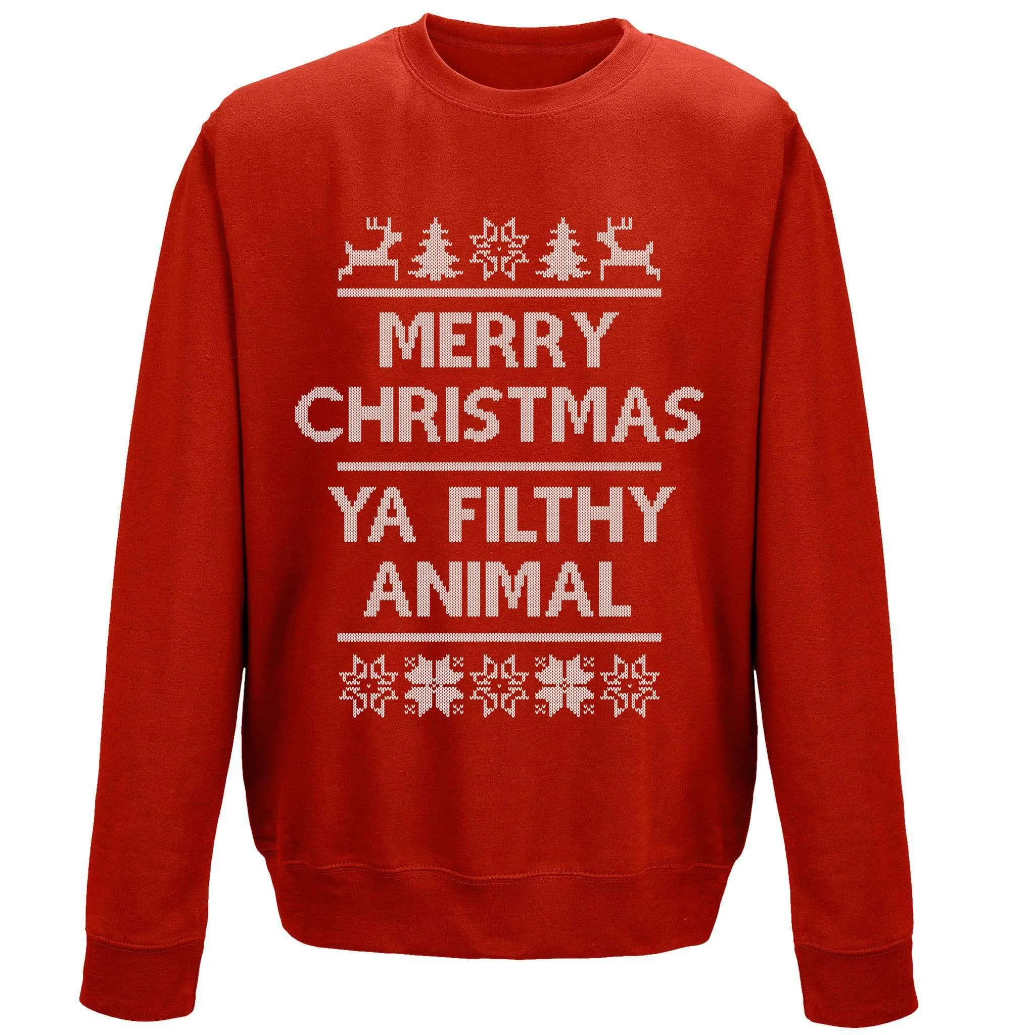 Merry Christmas Ya Filthy Animal Sweatshirt sold by 8Ball product image thumbnail 2