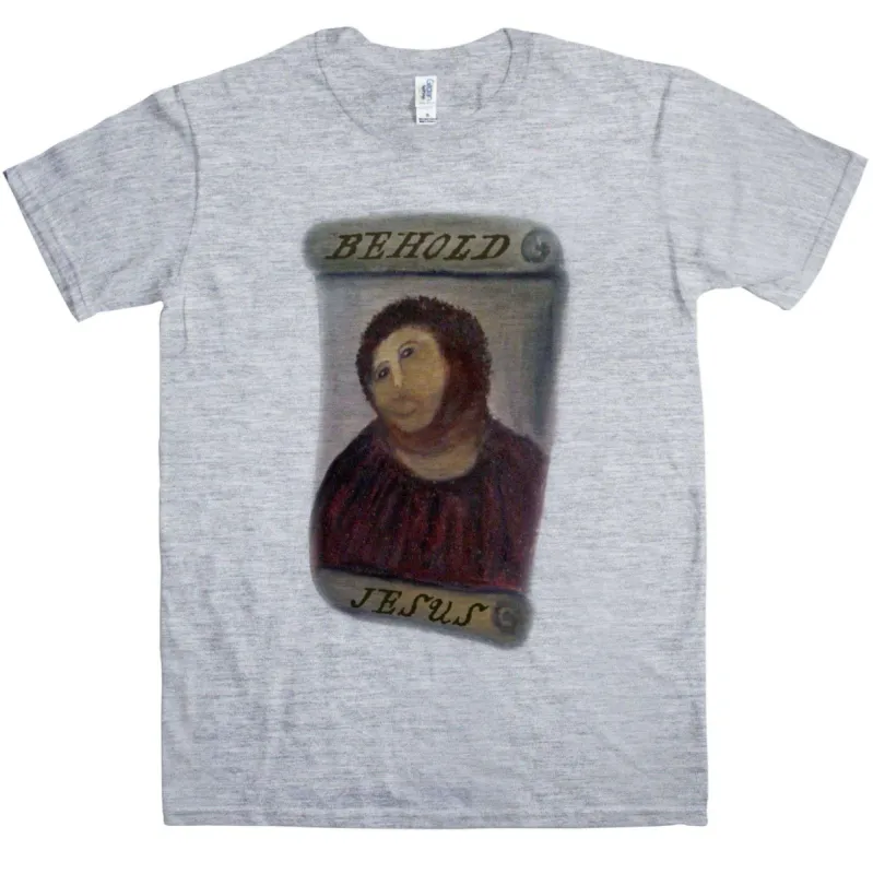 Behold Jesus Fresco Ecce Homo Restoration T-Shirt sold by 8Ball