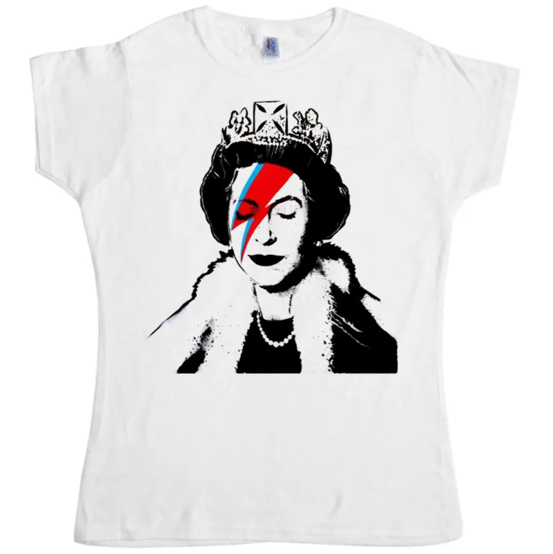 Banksy Lizzy Stardust Fitted Womens T-Shirt sold by 8Ball