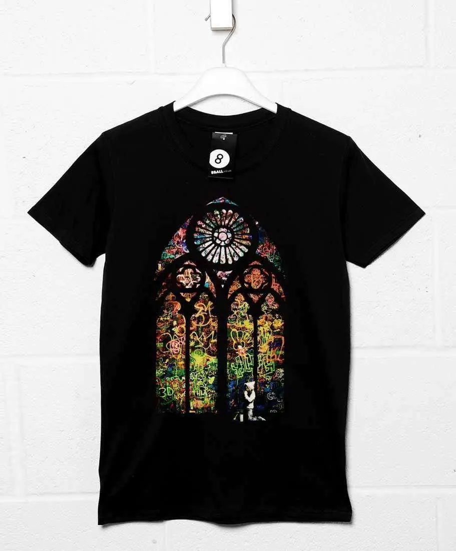 Banksy Stained Glass T-Shirt sold by 8Ball