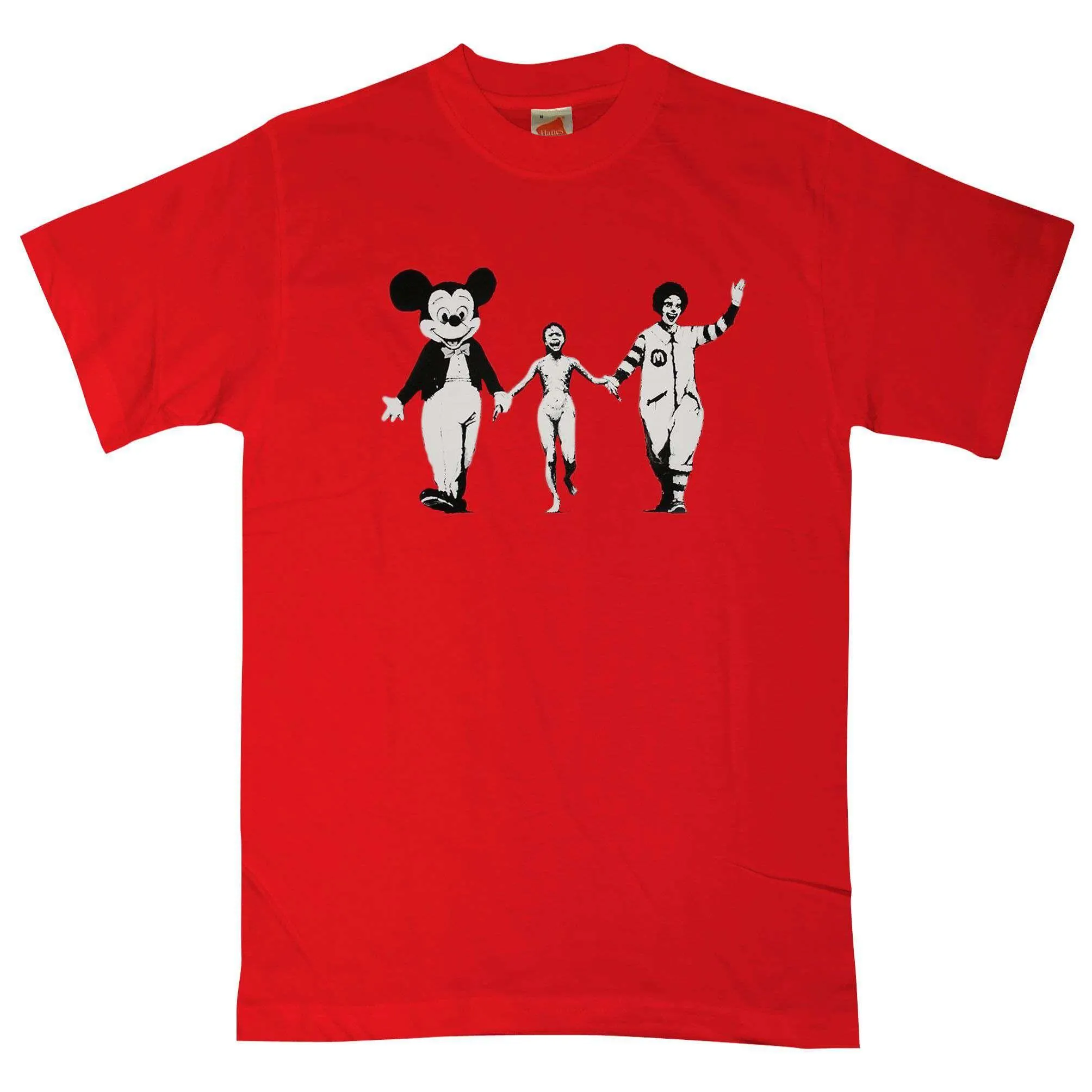 Banksy Ronald And Mickey T-Shirt sold by 8Ball