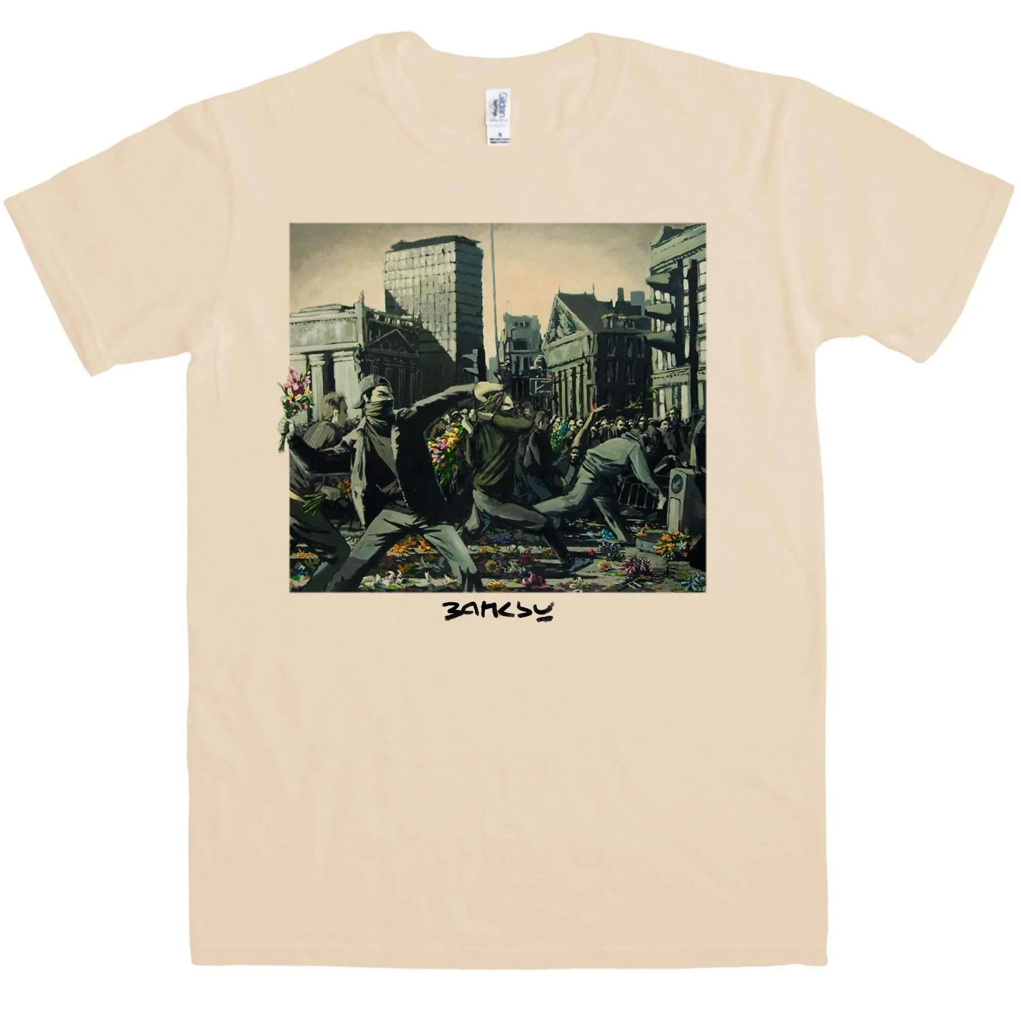 Banksy Riot Painting T-Shirt sold by 8Ball product image thumbnail 2