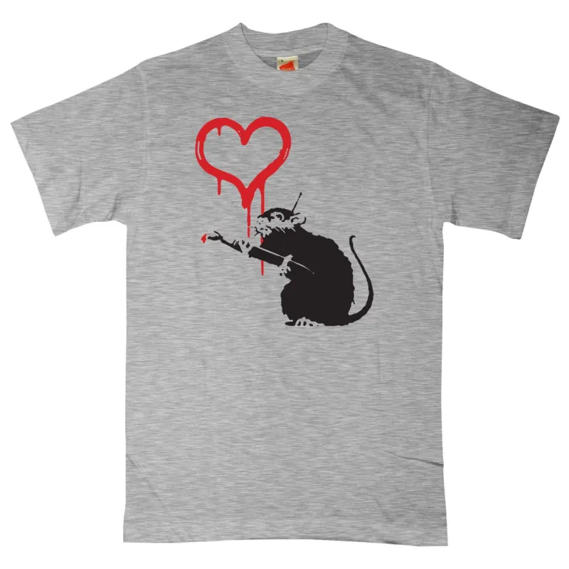Banksy Love Rat T-Shirt sold by 8Ball