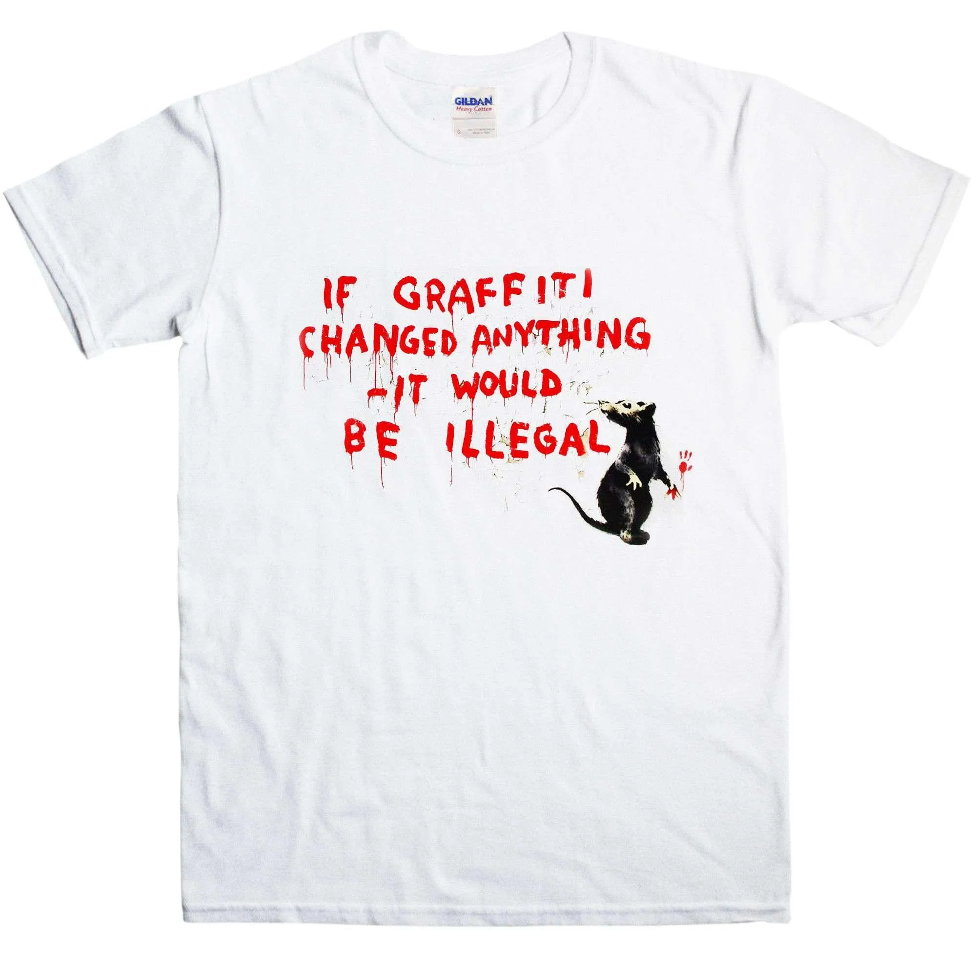 Banksy If Grafitti Changed Anything T-Shirt sold by 8Ball product image thumbnail 3